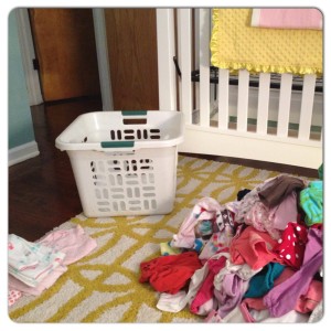 Organizing baby clothes