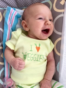 I love veggies like my Mommy!